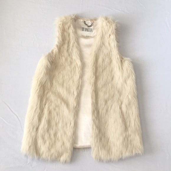 bb dakota faux fur vest